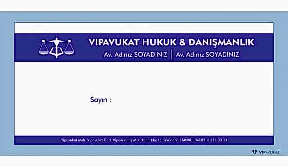 Avukat - Hukuk Bürosu Diplomat Zarf ZRF801