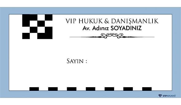 Avukat - Hukuk Bürosu Diplomat Zarf ZRF809